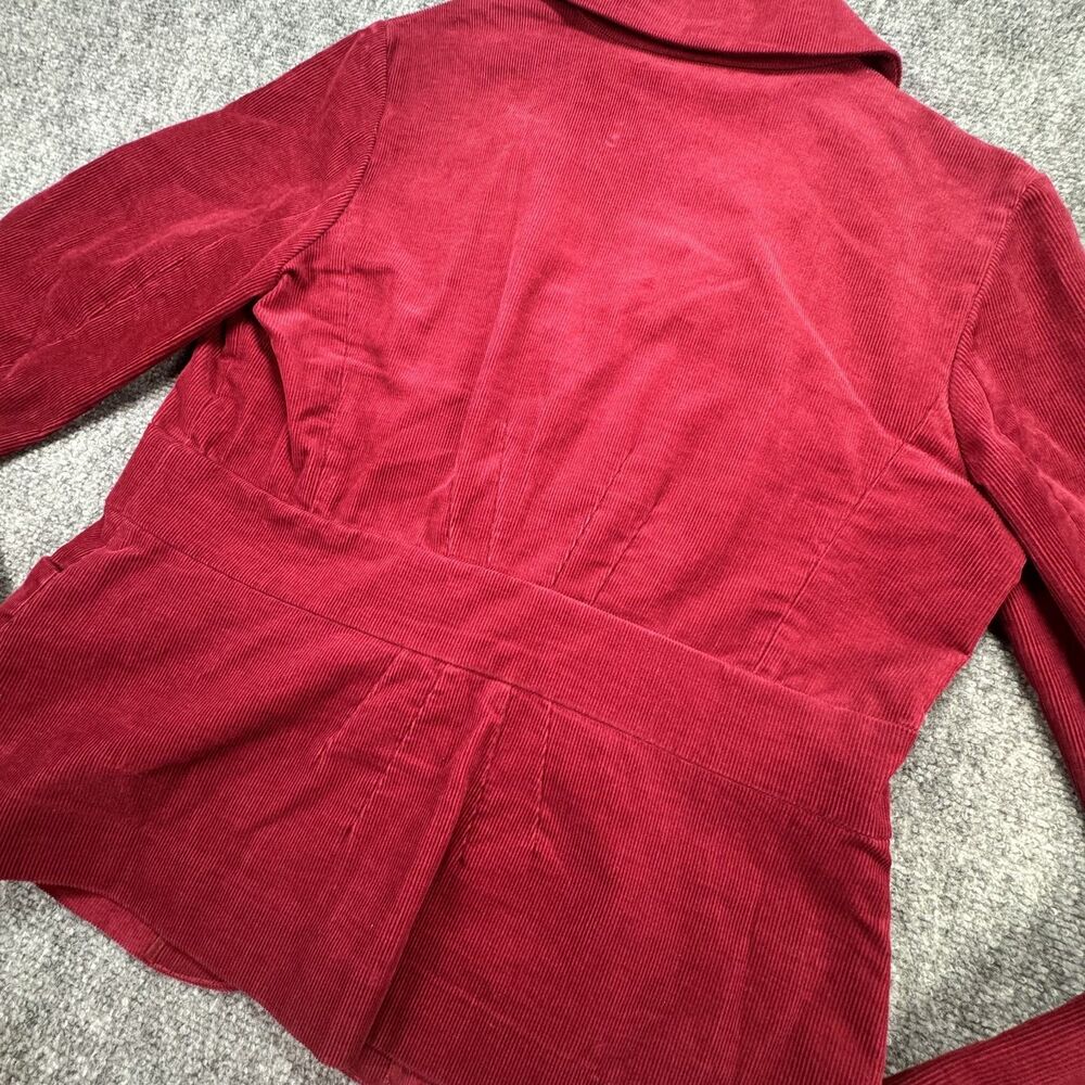 Halogen Women's Pink Corduroy Blazer Jacket Size L Cotton Stretch Career - Picture 12 of 12